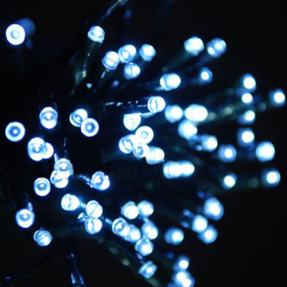 50 Solar Powered String Lights - White