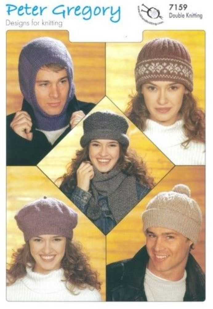 Adults Hats, Scarves and Balaclavas Knitting Pattern - 7159
