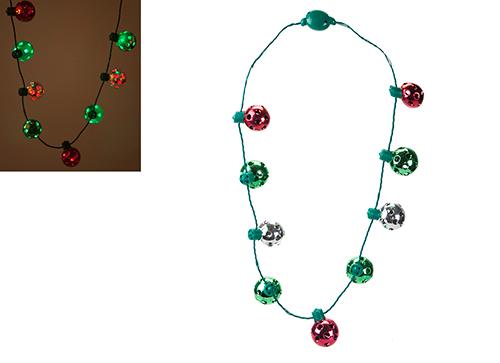 Jingle bell light hot sale up necklace