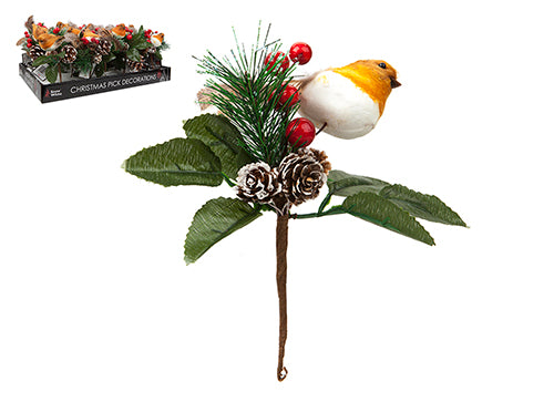 1 x Robin Wreath Pick