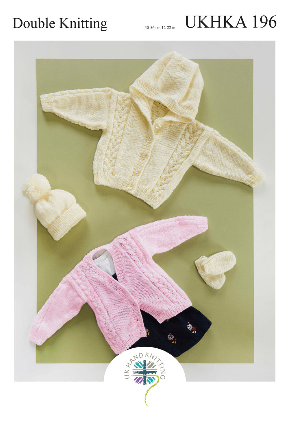 Baby Cardigans, Hats and Mittens Knitting Pattern - UKHKA196