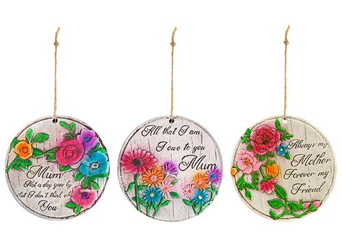 1 x Round Sentimental Mother Plaque