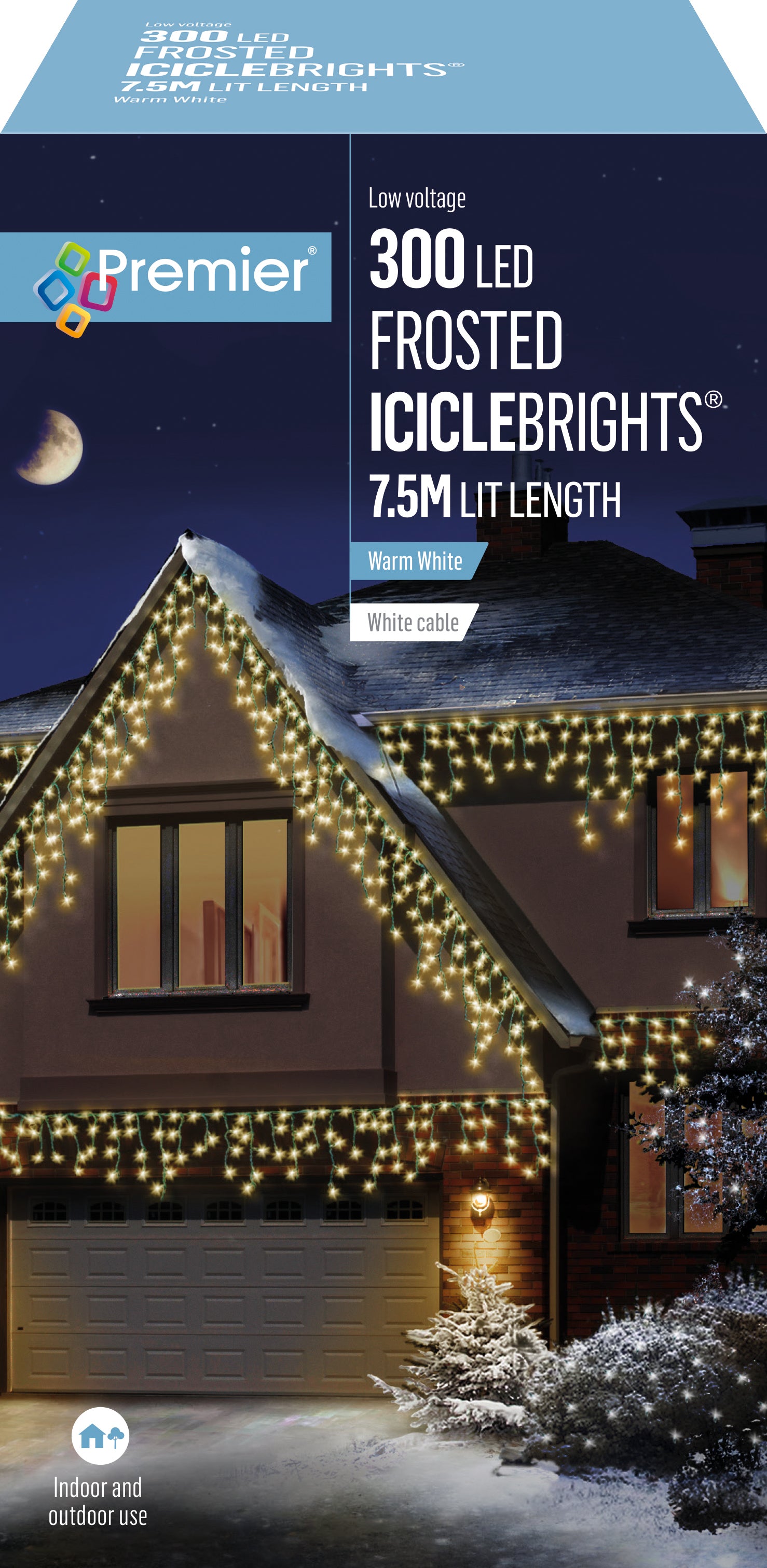 Frosted Icicle Lights - Various Sizes & Colours