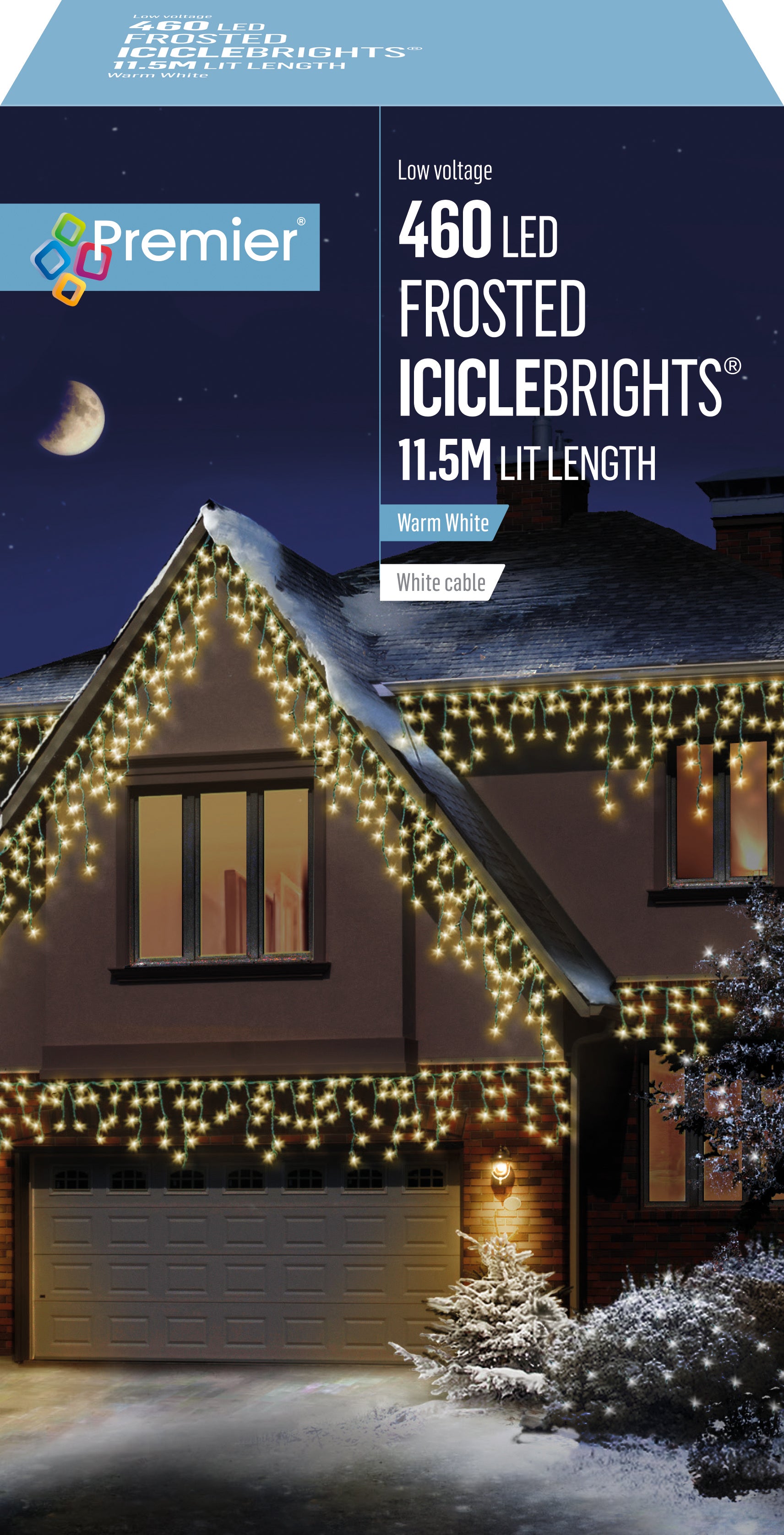 Frosted Icicle Lights - Various Sizes & Colours