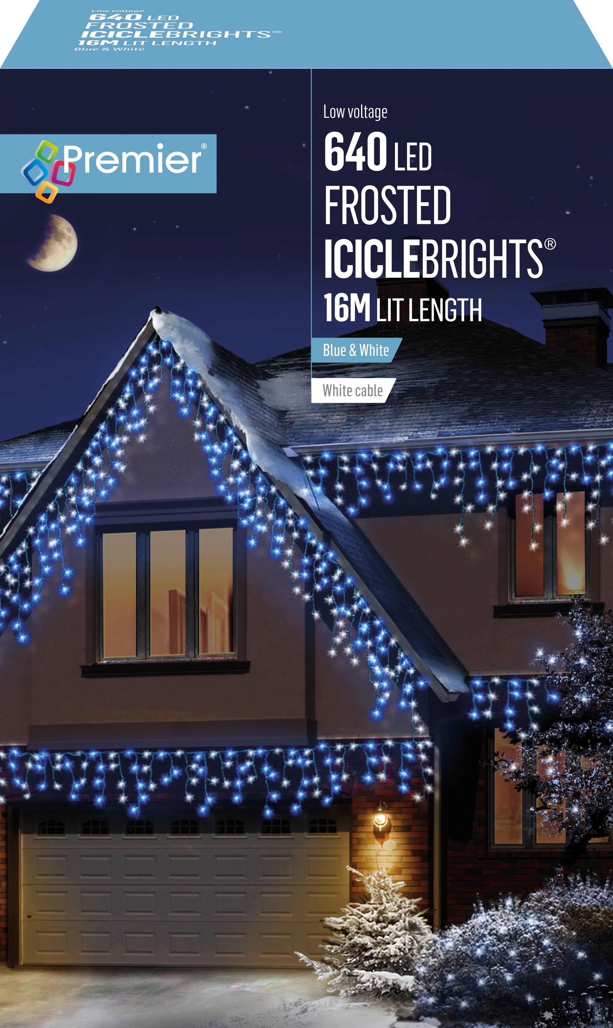 Frosted Icicle Lights - Various Sizes & Colours