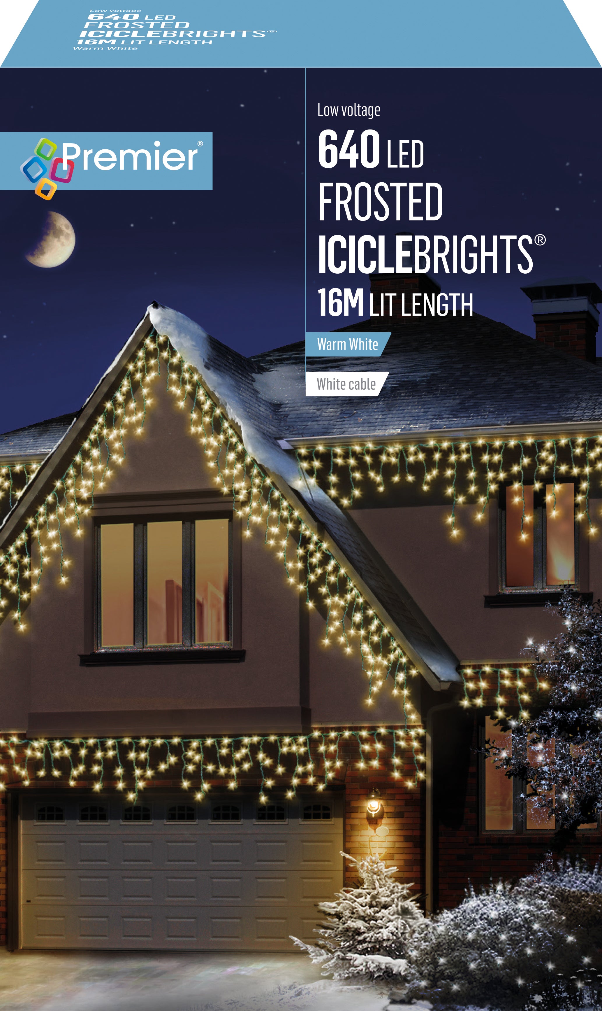 Frosted Icicle Lights - Various Sizes & Colours