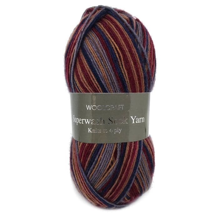 Superwash Sock Wool - 16 Colours Available