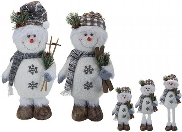 28" Standing Snowman with Skis
