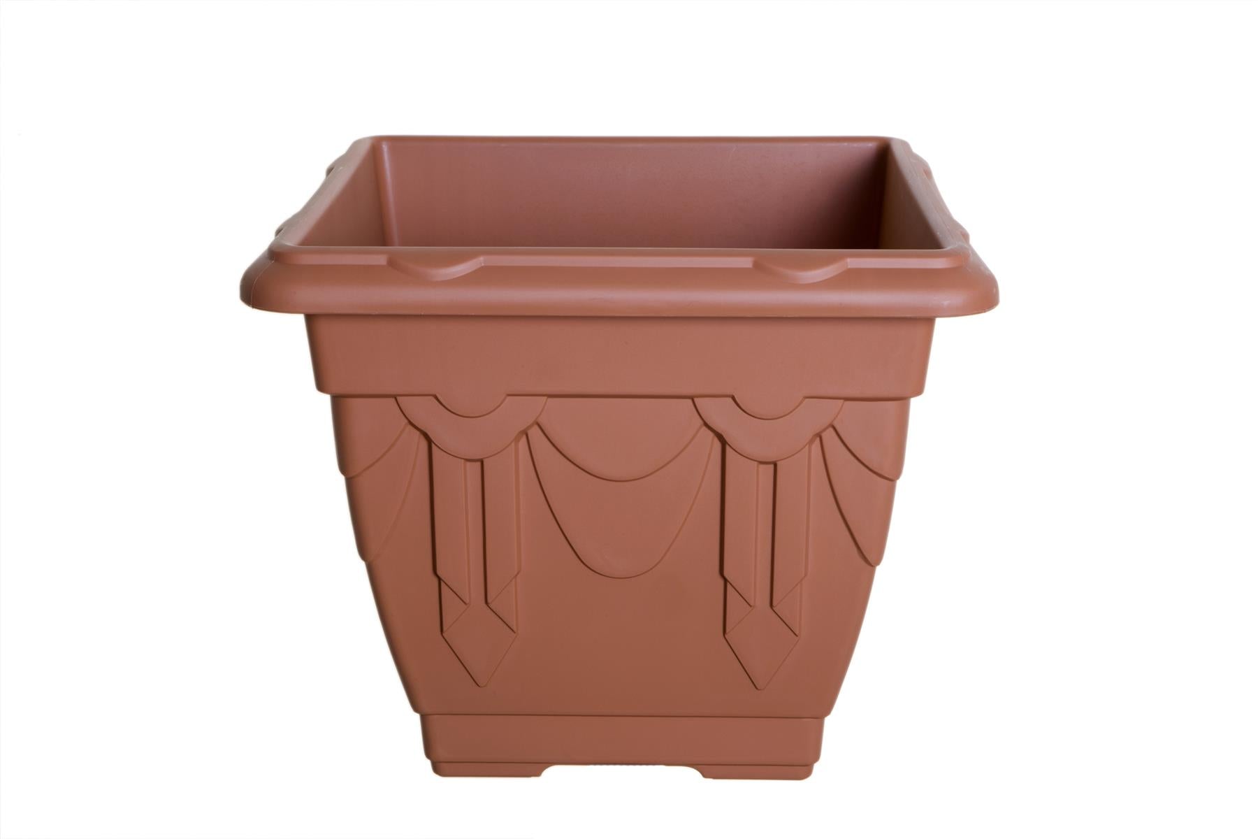 30cm Venetian Square Plant Pot - Terracotta