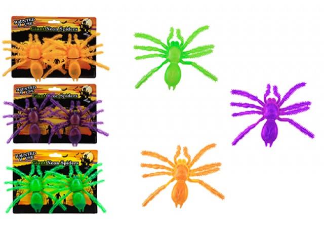 Neon Spiders Set of 2