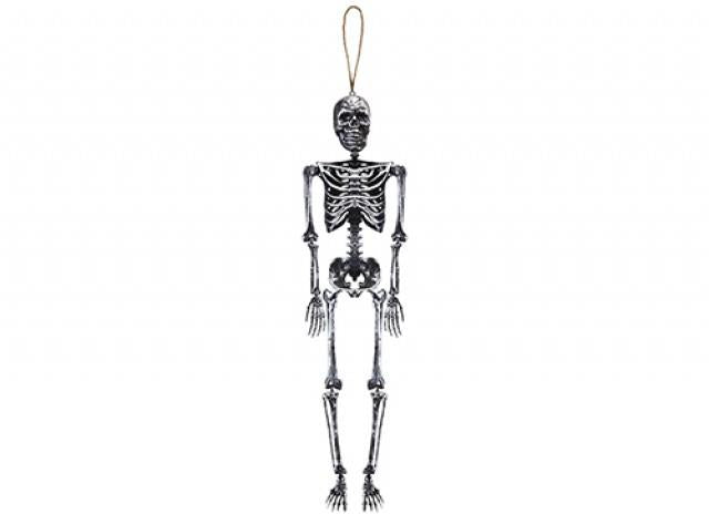 60cm Silver Hanging Skeleton