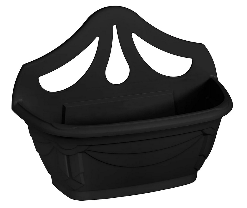42cm Venetian Wall Planter - Black