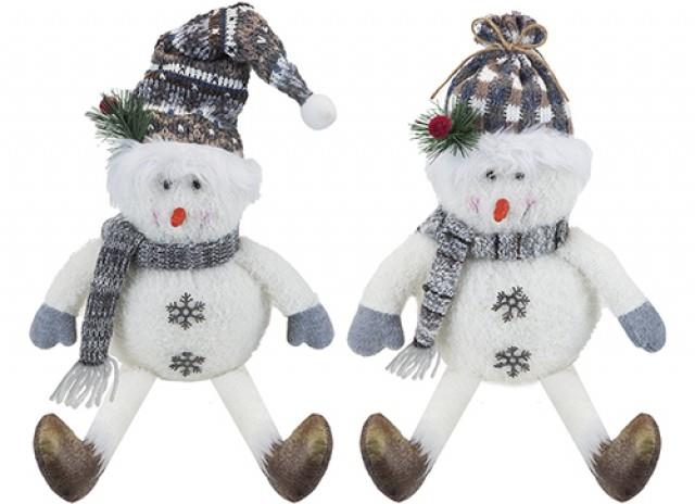 Sitting Dangly Legs Snowman Decoration