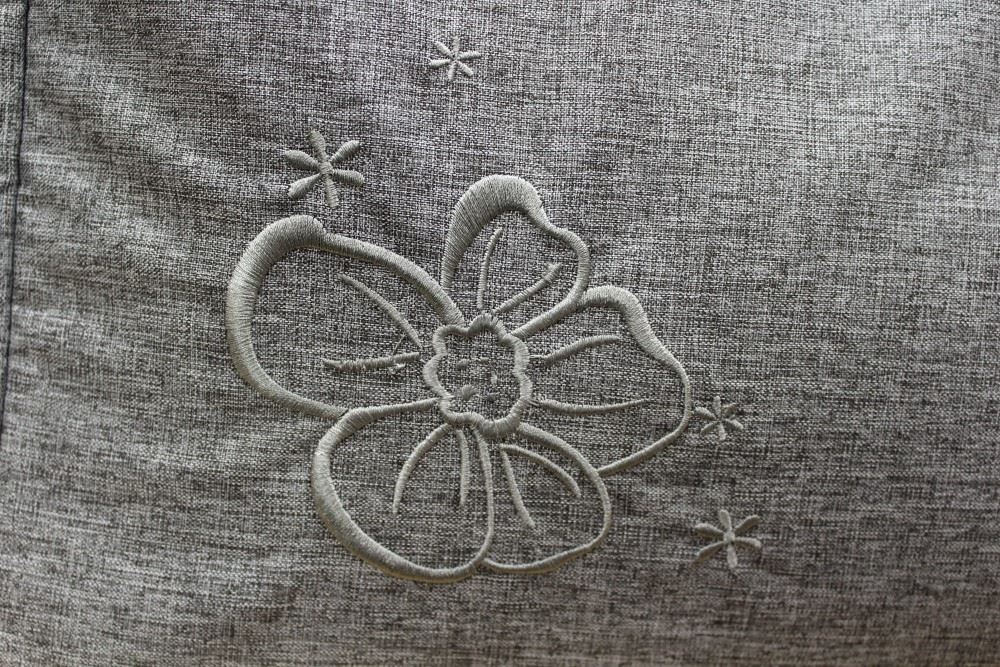 Dark Grey Flower Craft Bag