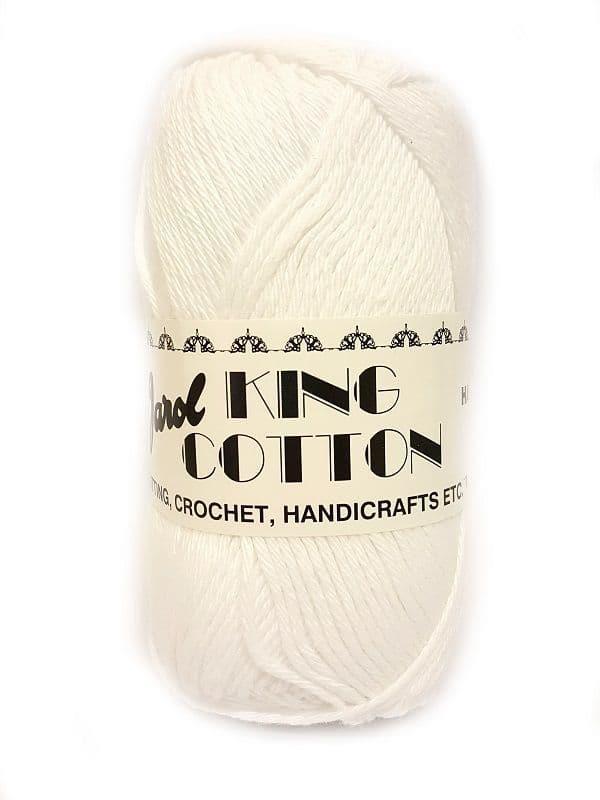 King Cotton Crotchet Yarn - White