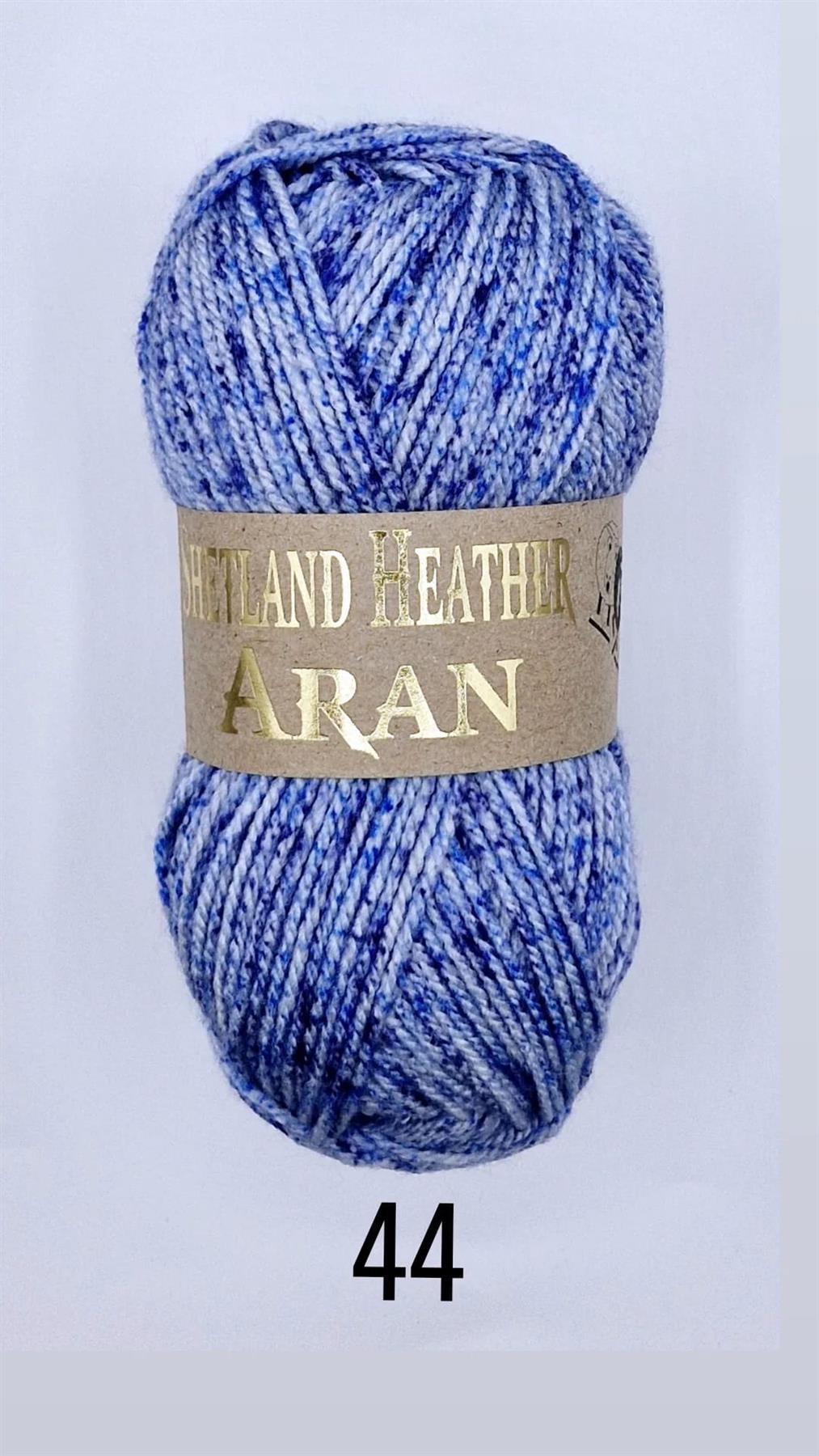 Shetland Heather Aran Pursian Blue