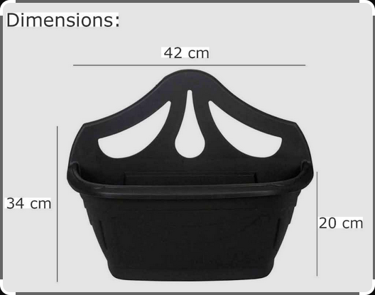 31cm Venetian Wall Planter - Black