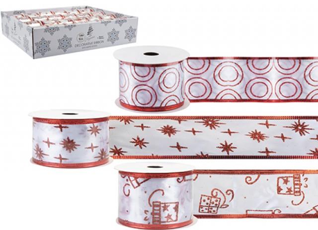 Red & White Xmas Ribbon
