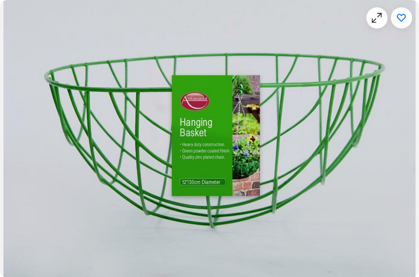 14" Green Hanging Basket