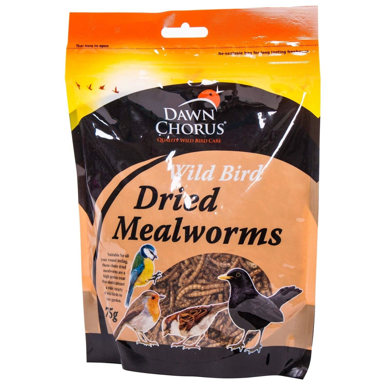 75g Bag of DRIED MEALWORMS Ideal for WILD Garden BIRDS