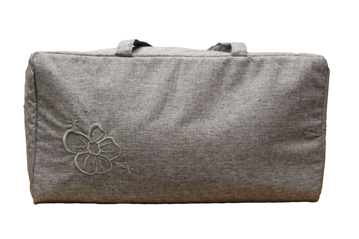 Dark Grey Flower Craft Bag