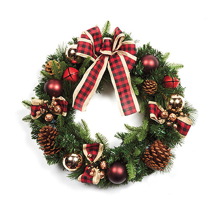 50cm Red Bow Wreath