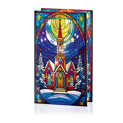 Stained Glass Church & Stars