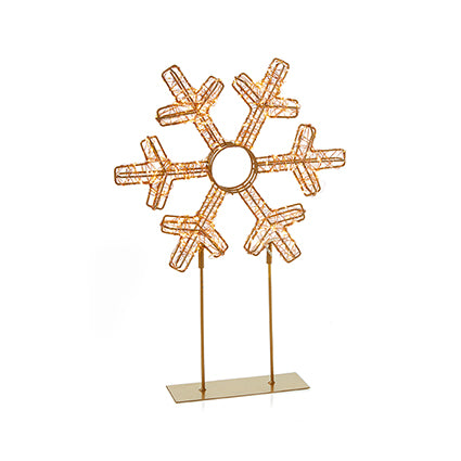 45cm Rose Gold Table Top Snowflake 500 LEDs