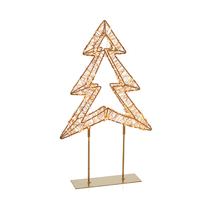 45cm Rose Gold Table Top Tree 500 Warm White LEDs