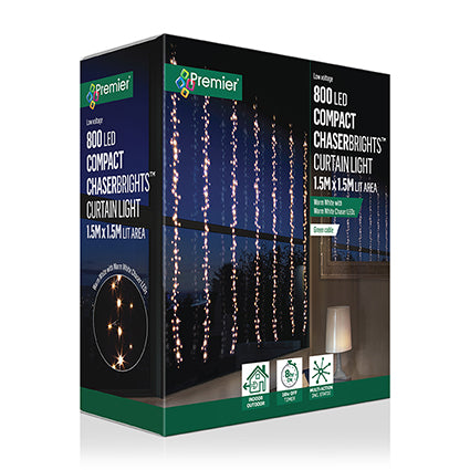 Compact Chaserbrights Curtain Light - 2 Colours Available