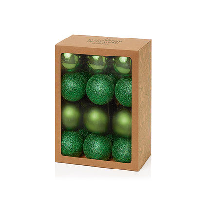 24 Dark Green Baubles