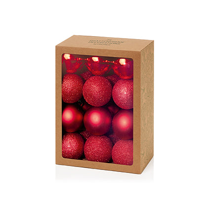 24 Red Baubles