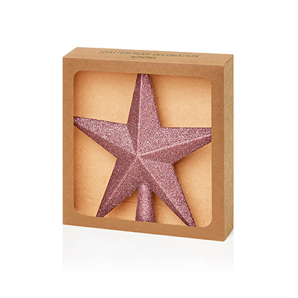 20cm Plum Tree Top Shatterproof Star Glitter Finish