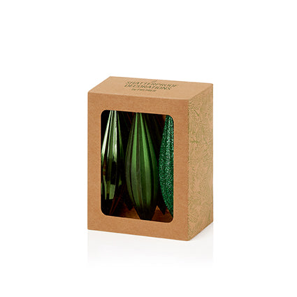 11cm 6pc Dark Green Shatterproof Drop
