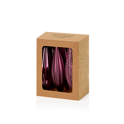 11cm 6pc Plum Shatterproof Drop