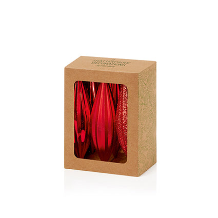 11cm 6pc Red Shatterproof Drop