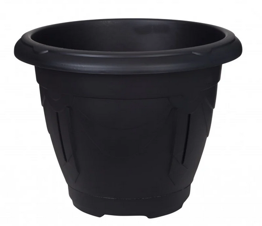 43cm Venetian Round Plantpot - Black