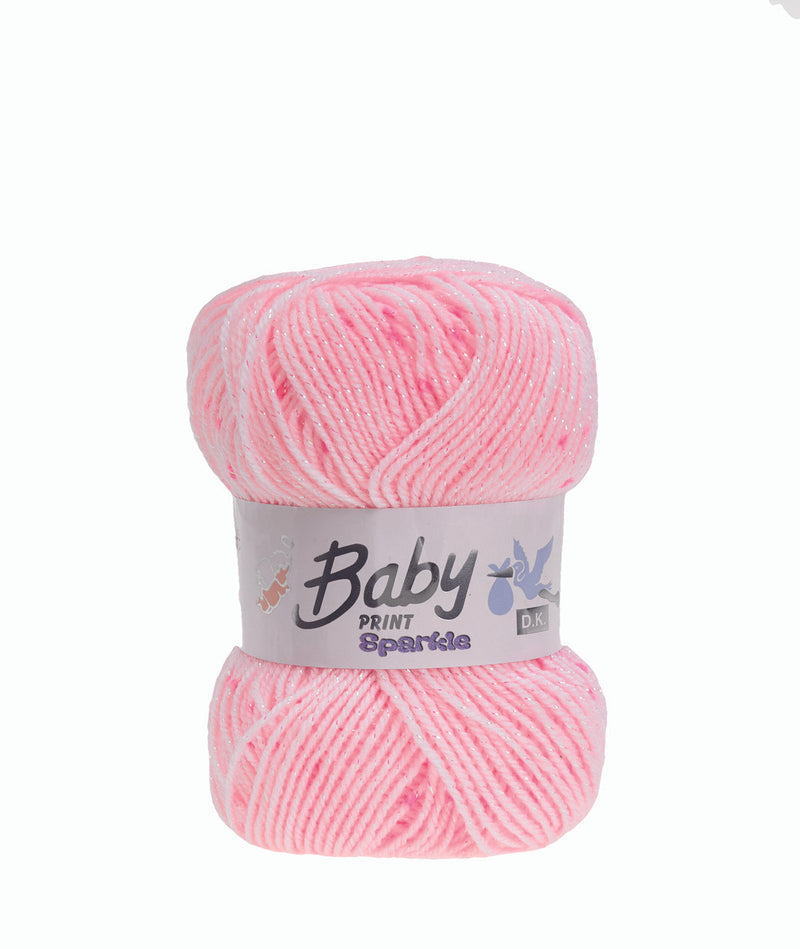 Baby Print Sparkle Double Knitting - 8 Colours Available