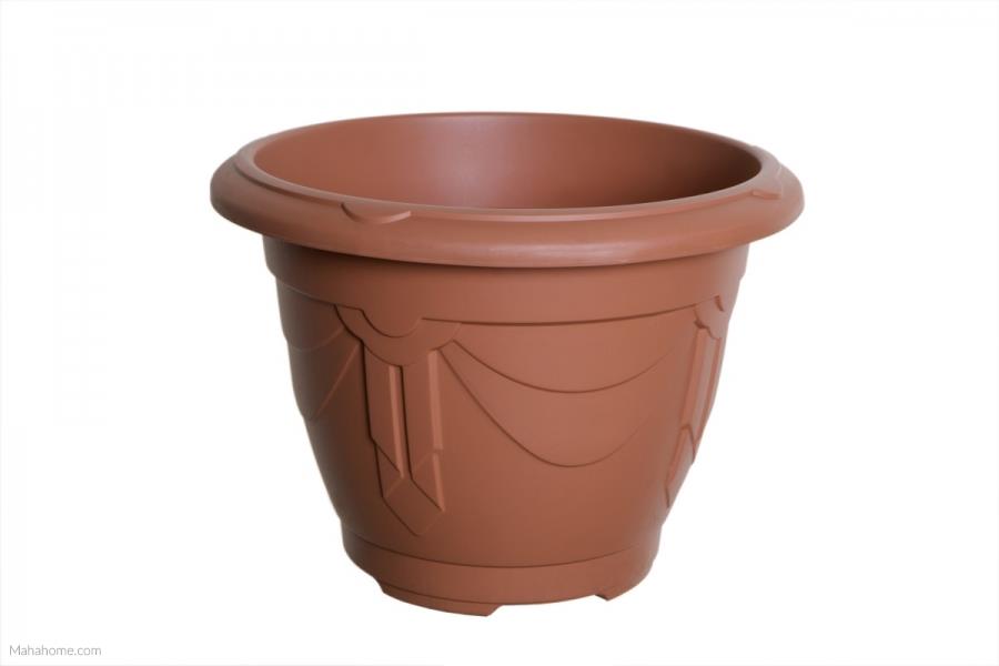 24cm Venetian Round Plantpot - Terracotta