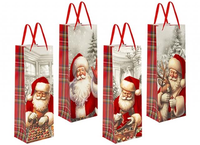 Santa Design Bottle Gift Bag