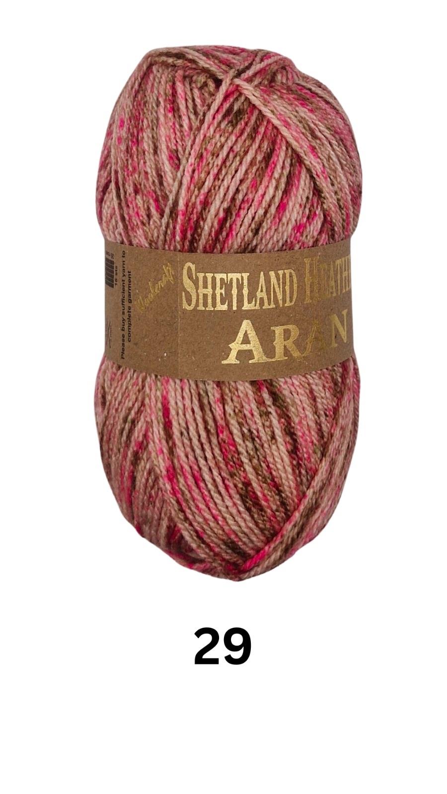 Shetland Heather Aran Brandy Rose
