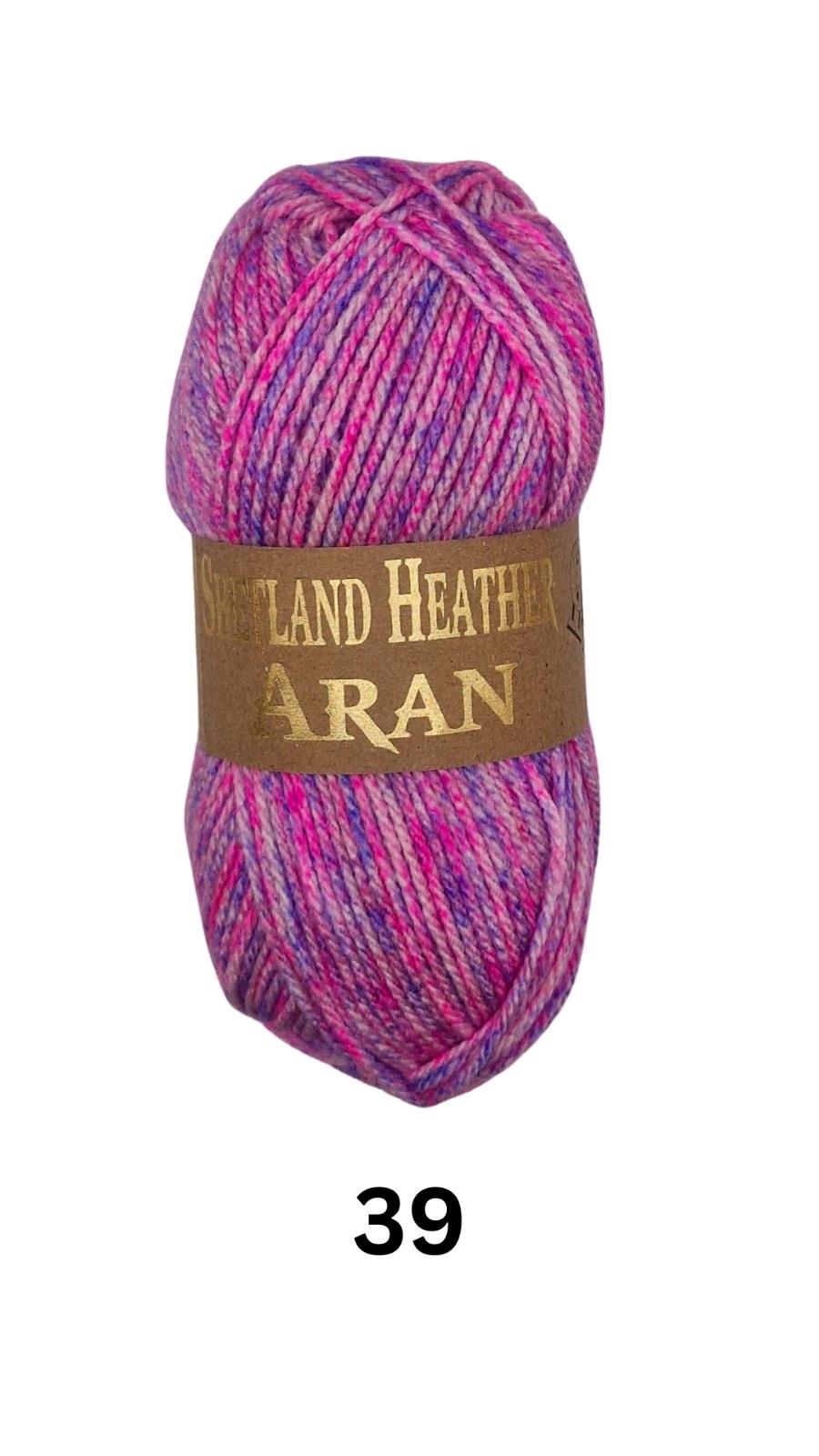 Shetland Heather Aran Orchid Twist