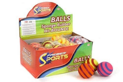 PACK OF 4 Multi Coloured 63mm RUBBER Bouncy BALL TOYS