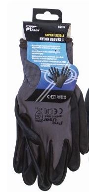 Flexible Nylon Gloves - Large