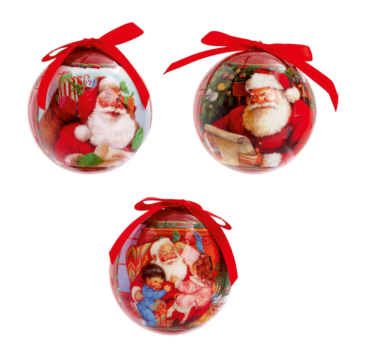 1 x 75mm Santa Bauble