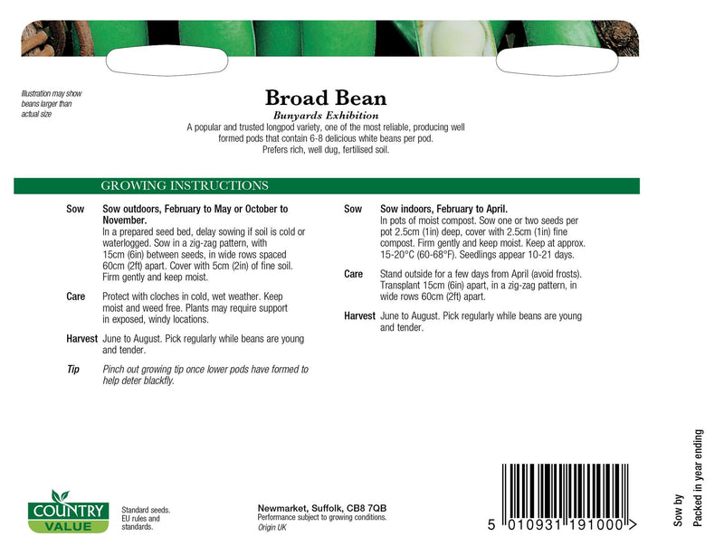 CV - Broad Bean Bunyards Exhibition