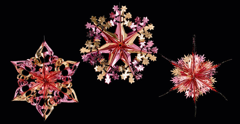 40cm Rose Gold Christmas Foil Starburst Festive Star, 1 Selected at random!