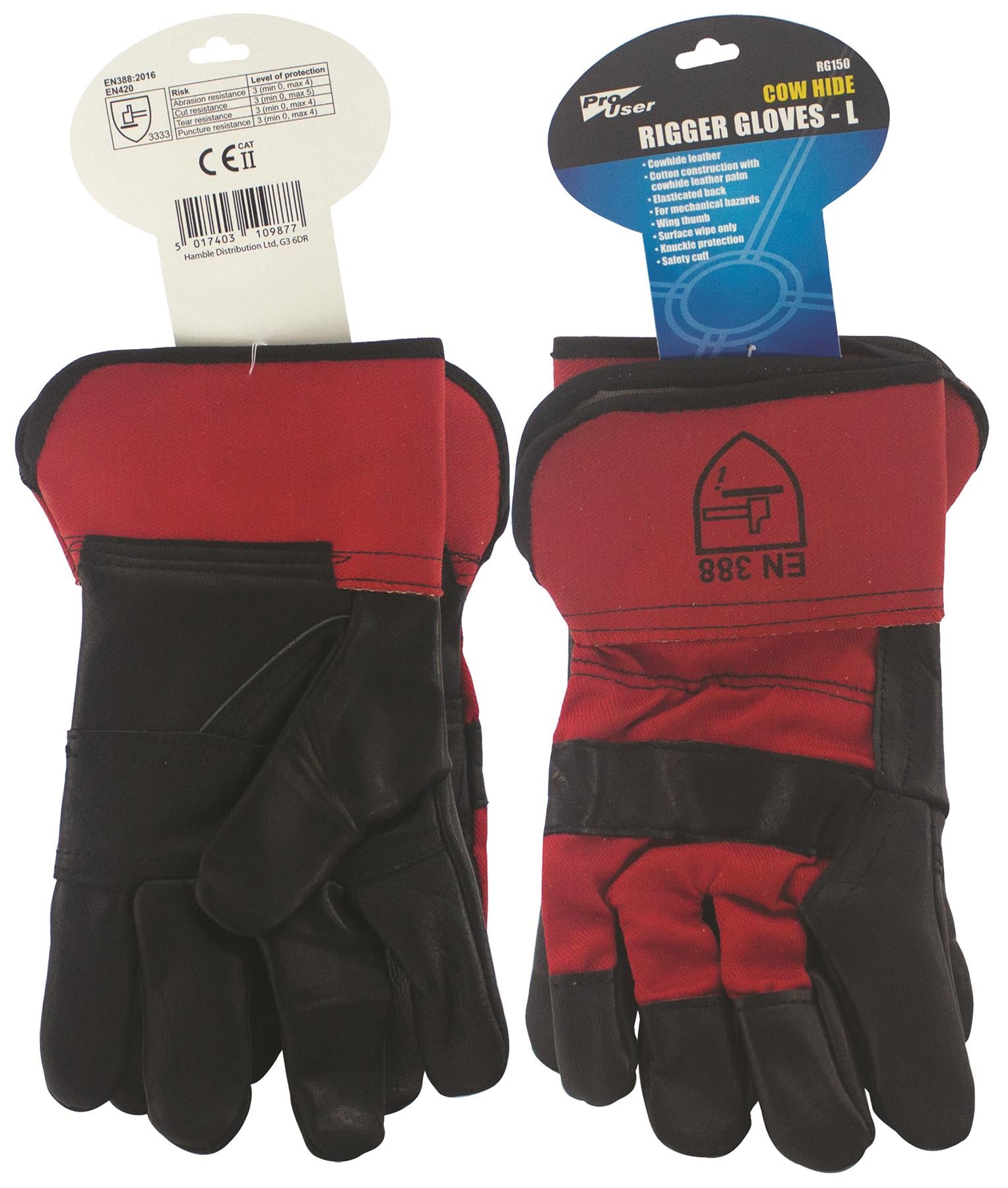 Cow Hide Rigger Gloves