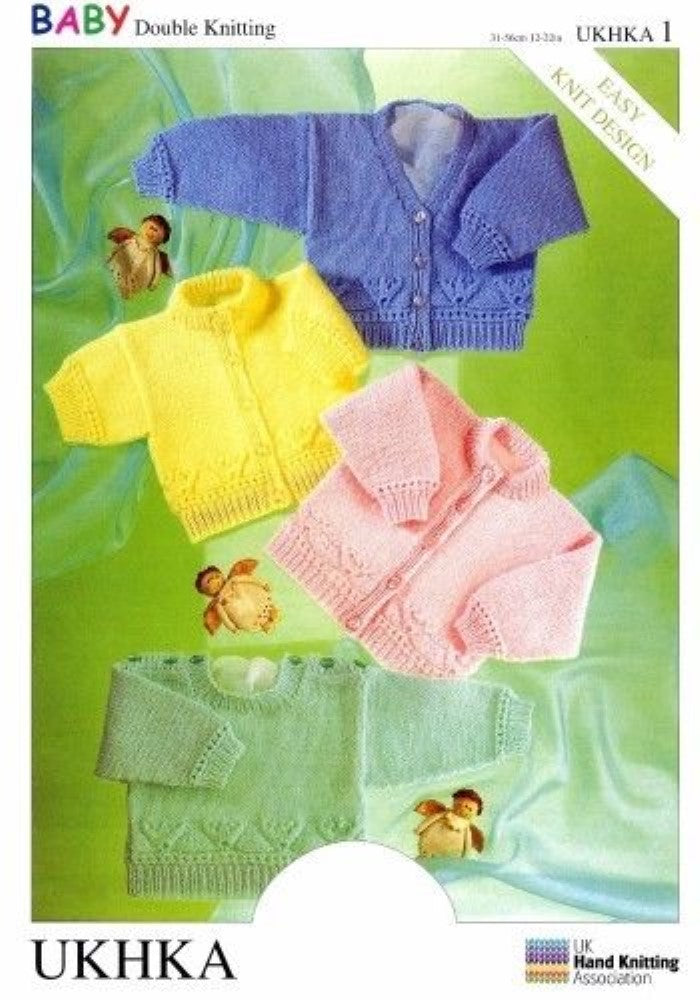 Baby Cardigans and Jumpers Knitting Pattern - UKHKA1