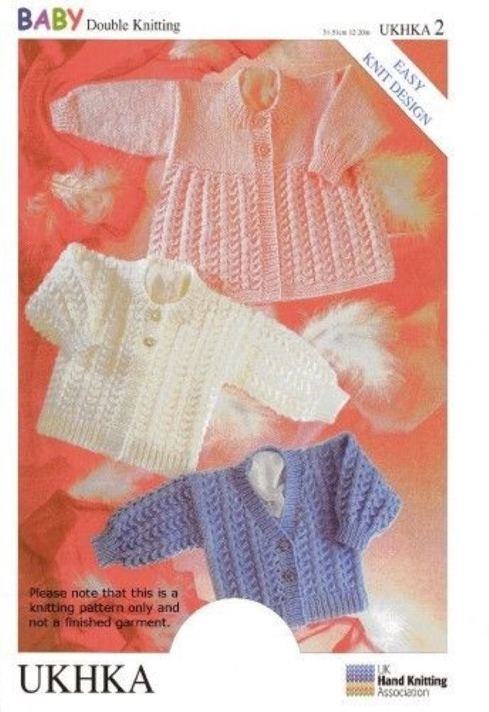 Baby Cardigans and Matinee Coats Knitting Pattern - UKHKA2
